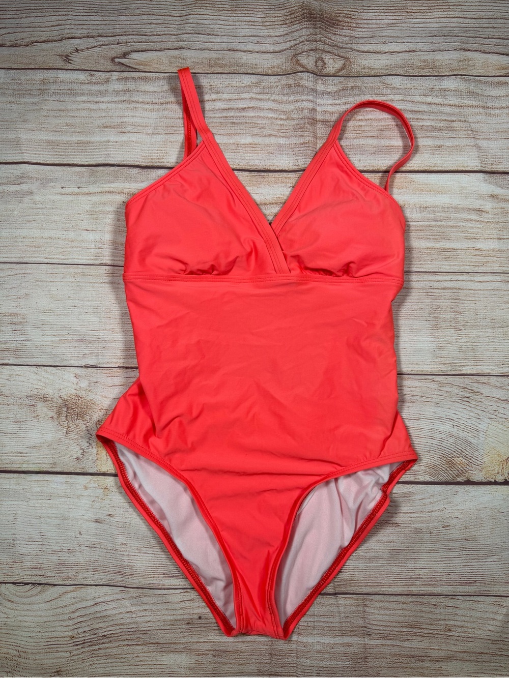 next Bright Neon Coral-Red One-Piece‎ Swimsuit